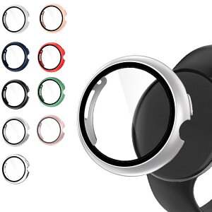 Google Pixel Watch ケース カバー 液晶面強化ガラス 全面保護 液晶保護ケース フィルム一体 ハードケース 単色/クリア グーグルピクセル ウォッチ 保護ケース pixelwatch ピクセルウォッチ