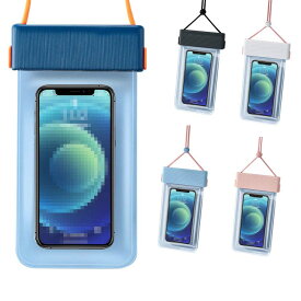 汎用防水ケース 防水ケース/カバー PVC 透明薄型 スマホケース ネックストラップ付き iPhone Android 全機種対応