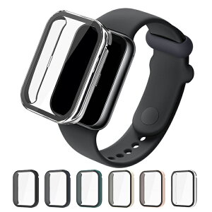 Xiaomi Smart Band 8 Pro ケース カバー 強化ガラス(ガラスフィルム)付き 全面保護 液晶保護ケース シャオミ スマート バンド8 プロ 単色/クリア フィルム一体 ハードケース シャオミー