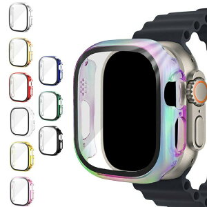 Apple Watch Ultra 2/1 �P�[�X �J�o�[ 49mm ���b�L �����K���X�i�K���X�t�B�����j�t�� �S�ʕی� �t���ی�P�[�X �A�b�v���E�H�b�` �E���g��2/1 �t�B������� �n�[�h�P�[�X �����K���X�t��