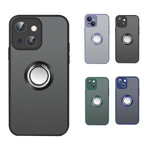 iPhone15 ケース 半透明 分離型リング付き マグネット式車載ホルダー対応 スタンド機能 TPU マット ソフトケース/カバー iPhone 15 Plus/15 Pro/15 Pro Max アイフォン15/15プラス/15プロ/15プロマックス