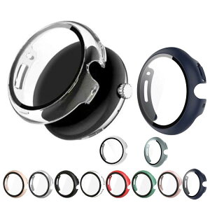 Google Pixel Watch 2 ケース カバー プラスチック+強化ガラス グーグルピクセル ウォッチ2 フィルム一体 ハードケース ガラスフィルム付き 保護ケース pixelwatch 2 ピクセルウォッチ 2 おすすめ
