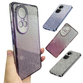 Reno10 Pro 5G 耐衝撃 ケース メッキ きらきら グリッター かわいい TPU ソフトケース グラデーション お洒落 シンプル OPPO オッポ リノ10 プロ 5G ストラップ穴 おすすめ スマートフォンケース/カバー