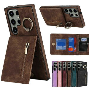 Galaxy S24 �P�[�X S24+/S24 Ultra �J�o�[ �ϏՌ� PU���U�[ �J�[�h���[ ��̌^�����O�t�� �X�^���h�@�\ �w�ʃ��U�[�P�[�X �A���h���C�h �P�[�X Samsung �T���X�� �M�����N�V�[ S24/S24 �v���X/S24 �E���g��