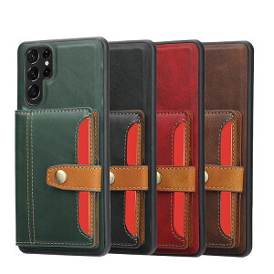 Galaxy S24 �P�[�X S24+/S24 Ultra �J�o�[ �ϏՌ� PU���U�[ �J�[�h���[ �X�^���h�@�\ �X�g���b�v�� �A���h���C�h �P�[�X Samsung �T���X�� �M�����N�V�[ S24/S24 �v���X/S24 �E���g�� �X�}�[�g�t�H��/�X�}