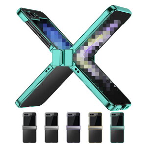 Galaxy Z Flip6 NAP[X Jo[ ܂肽݌^ bL NA  vX`bN Xgbvz[t Samsung TX MNV[ Z tbv6 یP[X AhCh  X}[g