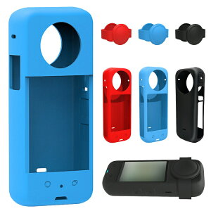 Insta360 X4 ケース カバー+カメラレンズ保護インスタ360 X4 シリコンケース/カバー ポータブル 耐衝撃 ソフトケース/カバー シンプル おしゃれ 薄型 便利