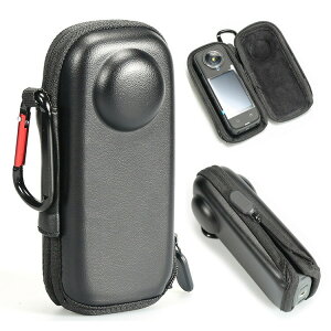 Insta360 X4 ケース レザー調 カバー PUレザー カラビナ付き かばん ポーチ ポータブル インスタ360 X4 硬質EVAポーチ 保護ケース 収納バッグ 収納ケース 衝撃吸収 カバー ケース キャリングケース