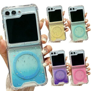 Galaxy Z Flip6 �P�[�X / �J�o�[ �܂肽���݌^ �g�� TPU �\�t�g�P�[�X �O���f�[�V���� ���킢�� ���炫�� �G���K���g ���f�B�[�X Qi�[�d ���C�����X�[�d �Ή� �}�O�l�b�g�z�� Samsung �M�����N�V�[ Z 