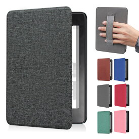 Kindle Paperwhite ケース / カバー (第12世代) 2024 7インチ 手帳型 かわいい キャンバス調 PUレザー キンドル オートスリープ機能付き 電子書籍 リーダー おすすめ おしゃれ キンドル タブレットケース/カバー
