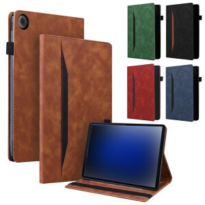 Lenovo Tab ZAEH0063JP �P�[�X �蒠�^ �J�o�[ 2025���f�� 10.1�C���` �X�^���h�@�\ �J�[�h���[ PU���U�[ �V���v�� �������� ������� ���m�{ �^�u �蒠�^PU���U�[�P�[�X �P�[�X/�J�o�[