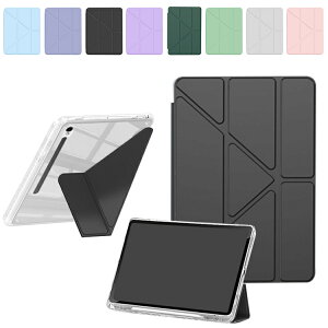 Galaxy Tab S10 FE ケース 10.9インチ オートスリープ 機能付き 手帳型 カバー 手帳型PUレザーケース 背面透明 タンド機能 ペン収納 角 保護 コーナーバンパー Samsung サムスン ギャラクシー タブS10FE