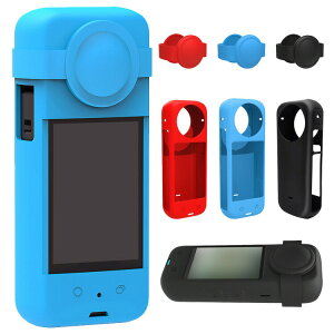 Insta360 X5 ケース カバー+カメラレンズ保護 インスタ360 X5 360度アクションカメラ シリコンケース/カバー ポータブル 耐衝撃 ソフトケース/カバー シンプル おしゃれ 薄型 便利