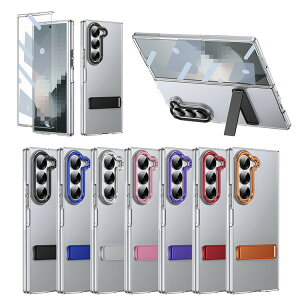 Galaxy Z Fold7 �P�[�X �J�o�[ �܂肽���݌^ �N���A ���� �����K���X�t�B�����t�� �����K���X+�v���X�`�b�N �O�ʋ����K���X �n�[�h�P�[�X �X�^���h�@�\ �V���v�� ���� ������ Samsung �T���X�� 