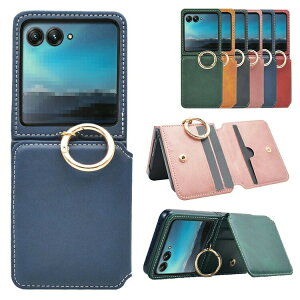 Razr 60/60s/60d �P�[�X Razr60 Ultra �ϏՌ� �J�o�[ PU���U�[ �܂肽���݌^ ��̌^�����O�t�� �J�[�h���[�t�� �X�^���h�@�\ �X�g���b�v�� �V���v�� ������ Motorola ���g���[�� ���[�U�[60 / 60 �E���g�� 