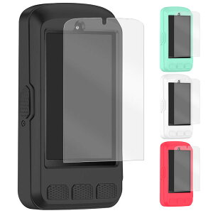 Wahoo ELEMNT BOLT 3 �V���R���P�[�X/�J�o�[ BOLT3 �V���R���ی�J�o�[ + �t���ی�t�B���� �ϏՌ� �J�o�[ ��ʕی� ���h�~ PET �t�B���� �V���R���J�o�[ ���t�[ �G�������g�{���g3 GPS�T�C�N���R���s