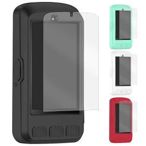 Wahoo ELEMNT ROAM 3 �V���R���P�[�X/�J�o�[ ROAM3 �V���R���ی�J�o�[ + �t���ی�t�B���� �ϏՌ� �J�o�[ ��ʕی� ���h�~ PET �t�B���� �V���R���J�o�[ ���t�[ �G�������g���[��3 GPS�T�C�N���R���s