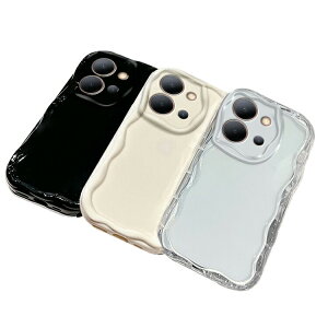 Redmi 15C ケース ウェーブ 波型 なみなみ ケース/カバー 耐衝撃 クリア 透明 波状 TPU ソフトケース ストラップ穴 可愛い お洒落 かわいい シンプル ストラップ穴 お洒落 小米 シャオミ レッドミ