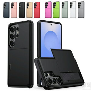 Galaxy S26 �P�[�X �ϏՌ� �J�o�[ �J�[�h���[ �X���b�g�t�� TPU�i���ʁj+�v���X�`�b�N�i�w�ʁj �n�[�h�P�[�X �V���v�� S26+/S26 Ultra Samsung �T���X�� �M�����N�V�[ S26/S26 �v���X/S26 �E���g�� �A���h