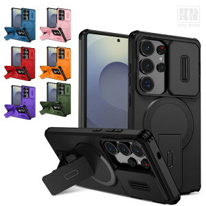 Galaxy S26 �P�[�X S26+/S26 Ultra �J�o�[ �ϏՌ� Qi�[�d ���C�����X�[�d�Ή� �X���C�h���J���������Y�J�o�[�t�� �����Y�ی� �}�O�l�b�g���ԍڃz���_�[�Ή� �X�^���h�@�\ Samsung �T���X�� �M�����N�V