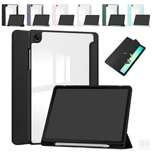 Galaxy Tab A11�P�[�X Tab A11+ 8.7/11�C���` �蒠�^ �J�o�[ �I�[�g�X���[�v �@�\�t�� �N���A �w�ʓ��� PU���U�[ �X�^���h�@�\ �y�����[ �T���X�� �M�����N�V�[ �^�uA11/A11+ 8.7/11�C���` �Ռ��z�� �V���v