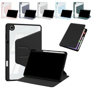 Galaxy Tab A11/A11+ �P�[�X 8.7/11�C���` �蒠�^ 360°��] �I�[�g�X���[�v �w�ʓ��� PU���U�[ �y�����[ �X�^���h�@�\ �ϏՌ� �y�� ������� Samsung �M�����N�V�[ Tab A11 �^�u���b�g�J�o�[