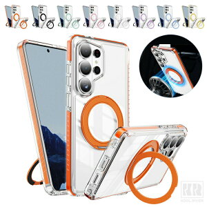 Galaxy S26 �P�[�X �N���A �J�o�[ �ϏՌ� �N���A ���� Qi�[�d ���C�����X�[�d�Ή� �}�O�l�b�g���ԍڃz���_�Ή� ��̌^�����O�t�� �X�^���h�@�\ ���ʊ���~�� �V���v�� ������ S26+/S26 Ultra Samsung 