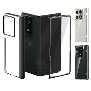 Razr Fold �P�[�X �N���A �J�o�[ ���b�L �܂肽���݌^ ���� �����K���X�t�B�����t�� �����K���X+�v���X�`�b�N �O�ʋ����K���X �V���v�� Motorola ���g���[�� ���C�U�[ �t�H�[���h �ی�P�[�X