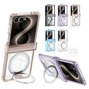 Galaxy Z Flip8 �P�[�X �N���A �J�o�[ �ϏՌ� ���� TPU �\�t�g�P�[�X �q���W�ی� �}�O�l�b�g���ԍڃz���_�[�Ή� ��̌^�����O�t�� �X�^���h�@�\ Qi�[�d ���C�����X�[�d �Ή� �V���v�� Samsung �T���X