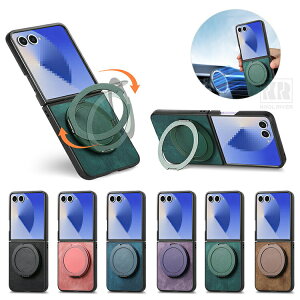 Galaxy Z Flip8 �P�[�X �ϏՌ� �J�o�[ �܂肽���݌^ PU���U�[ ��̌^�����O�t�� �X�^���h�@�\ �}�O�l�b�g���ԍڃz���_�[�Ή� �V���v�� Samsung �T���X�� �M�����N�V�[ Z �t���b�v8 �ی�P�[�X