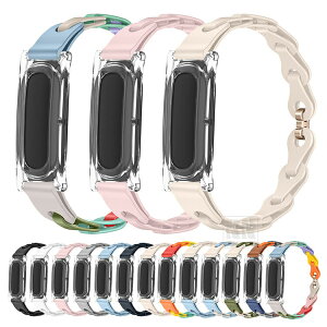 Fitbit Air �P�[�X �o���h �J�o�[ �v���X�`�b�N�n�[�h�P�[�X�{PU���U�[���X�g�o���h �ی�P�[�X �N���A ���� �ϏՌ� �V���v�� �����ȒP �t�B�b�g�r�b�g �G�A
