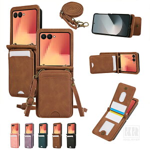 Galaxy Z Flip8/7/6/5 �P�[�X �X�}�z�V�����_�[ �J�o�[ �܂肽���݌^ PU���U�[ �V�����_�[�X�g���b�v ���|���x���g�t�� �������߉\ �J�[�h���[ �X�^���h�@�\ �}�O�l�b�g�t�� ������ Samsung �T���X