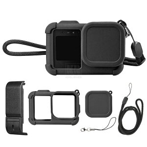 GoPro MISSION 1 �V���R���P�[�X + �����Y�ی�+�T�C�h�J�o�[+�X�g���b�v�t�� MISSION1 PRO �V���R���J�o�[ �J���������Y�J�o�[ �J���������Y�ی� �V���v�� ������� �S�[�v�� �~�b�V����1 �v�� CHDHW-00
