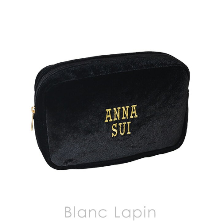 楽天市場 ノベルティ アナスイ Anna Sui コスメポーチ ブラック メール便可 Blanc Lapin ブランラパン