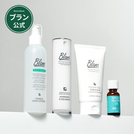 ＼ポイント3倍+送料無料／【BLANC ブラン公式】ブラン4点セット (マジックティーツリーオイル 20ml + マジックシカクリーム 50ml + マジックトラブル洗顔 150ml + マジックシカトナー 200ml) 肌トラブル 肌荒れ スキンケア 鎮静 吹き出物 韓国コスメ 男女共用