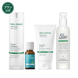 【ポイント3倍★送料無料】【BLANC 公式】ブラン4点セット (マジックティーツリーオイル 20ml+マジックシカクリーム60ml+マジックトラブル洗顔150ml+マジックシカトナー 200ml)肌トラブル肌荒れスキンケア韓国コスメ