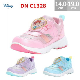 ムーンスター ディズニー プリンセス スニーカー DN C1328 女の子 キッズ シューズ 子供靴 全3色 パープル ピンク サックス 14.0-19.0cm アリエル ラプンツェル シンデレラ マジックテープ 取り外し可能なパーツ