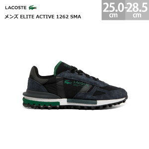 ���R�X�e �X�j�[�J�[ �����Y �G���[�g �A�N�e�B�u 1262 SMA LACOSTE MENS ELITE ACTIVE 1262 SMA �����Y �u���b�N/�O���[��312 25.0-28.5cm 51SMA0041 ���[�J�b�g �y�� �N�b�V������ �ʋC�� ���b�V�� �X�|�[�c �J
