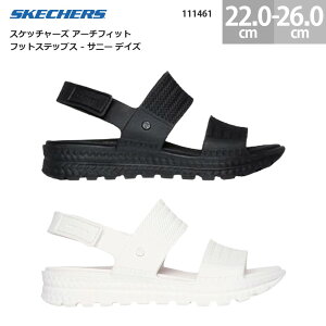 �X�P�b�`���[�Y �T���_�� �A�[�`�t�B�b�g �t�b�g�X�e�b�v�X�T�j�[ �f�C�Y 111461 SKECHERS Slip-ins ARCH FIT FOOTSTEPS SUNNY DAYS ���f�B�[�X �u���b�N(BBK) �z���C�g(WHT) 22.0cm-26.0cm �N�b�V������ �y�� ���K 
