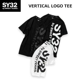 SY32 Tシャツ VERTICAL LOGO TEE 13074J 半袖Tシャツ Tシャツ ショートスリーブ ロゴTシャツ ヴァーティカル ロゴ ティー エスワイサーティトゥバイスィートイヤーズ メンズ ウエア 全3色 ブラック ホワイト