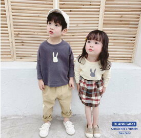 キッズ 送料無料 ロンT 長袖Tシャツキッズ 長袖tシャツ子供服 うさぎプリント 男の子 女の子 春 夏 秋 韓国子供服 トップス ふんわりTシャツ 長Tシャツ ビックシルエット ビックサイズ キッズ カジュアル かわいい 90 100 110 120 130 【売れ筋】【当店オススメ】