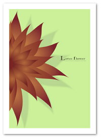A2サイズ ポスター 【Lotus Flower グリーン】 インテリア アート 植物,花 Interior Art Poster