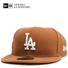 NEWERA / ニューエラ 59FIFTY ロサンゼルス ドジャース　ウィート×白メジャー・リーグ マイナー・リーグ キャップ 公式 59FIFTY フィット ヘッドギア アメリカ 帽子 メンズ ファッション