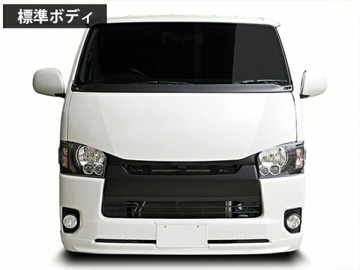 楽天市場】ハイエース 200系 バッドフェイス エアロボンネット 