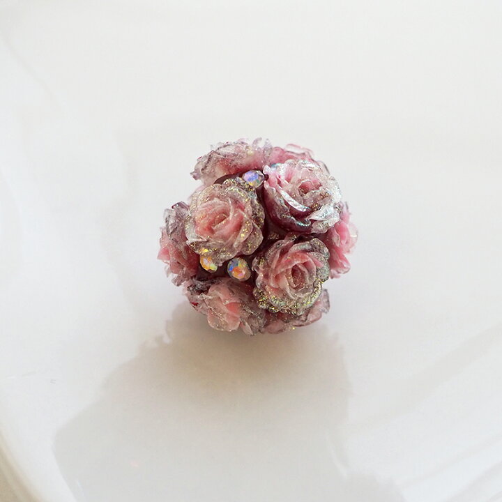 楽天市場】ビーズ ローズ ビジュー バラ 薔薇 花 パヴェ ブーケ 丸 
