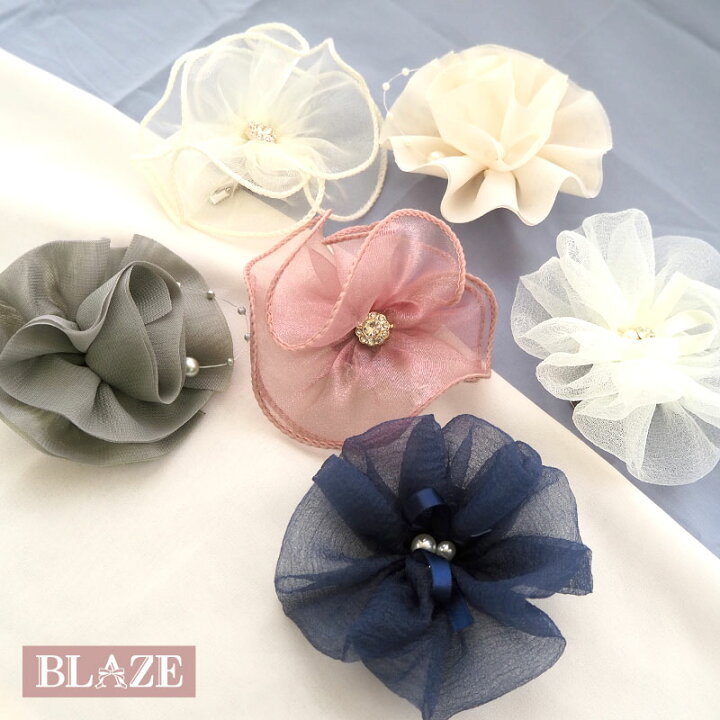 楽天市場】コサージュ ブローチ キュート フラワー パール BLAZE 