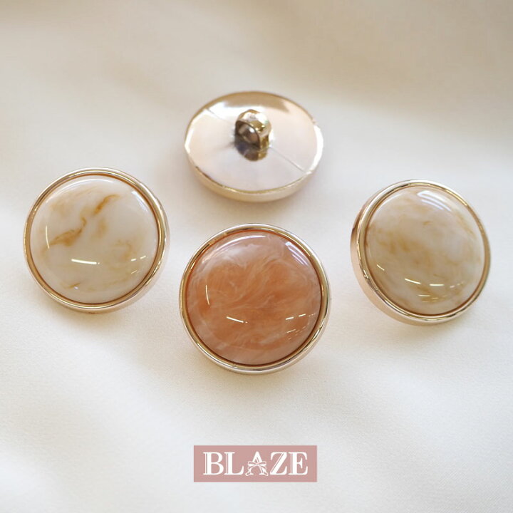楽天市場】【2個入り】プラスチック ボタン 25mm ストーン マーブル 