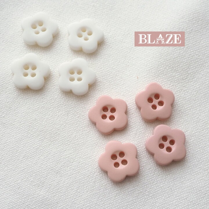 楽天市場】【4個入り】プラスチック ボタン フラワー 約15mm 四つ穴 全 