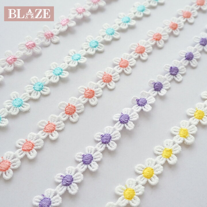 楽天市場】【40cmカット】レース プチフラワー 花芯カラー 
