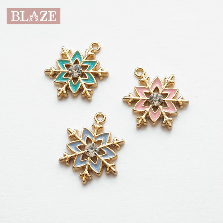 楽天市場】エポチャーム 雪の結晶 ラインストーン 2.3×1.8cm 3色 BLAZE 